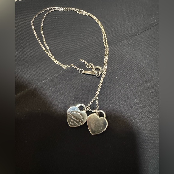 Return to Tiffany Double Heart Tag Pendant in Silver, Mini - Picture 3 of 4